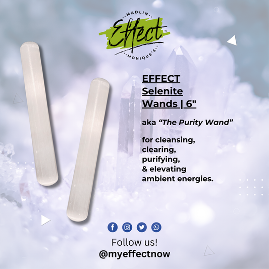 EFFECT Selenite Crystal Wands | 6"