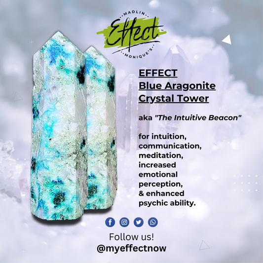 EFFECT Blue Aragonite Crystal Tower