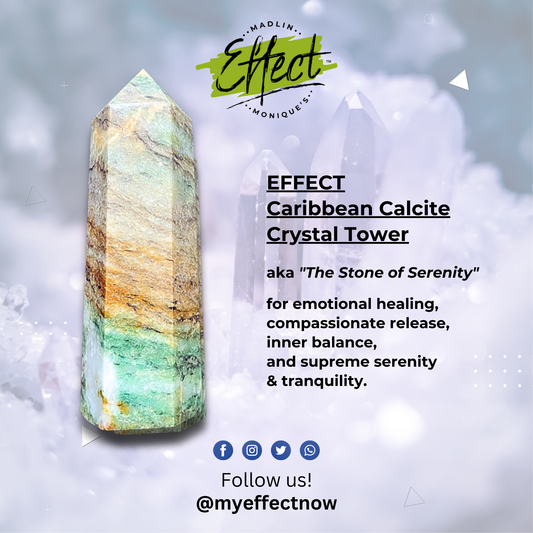 EFFECT Caribbean Calcite Crystal Tower