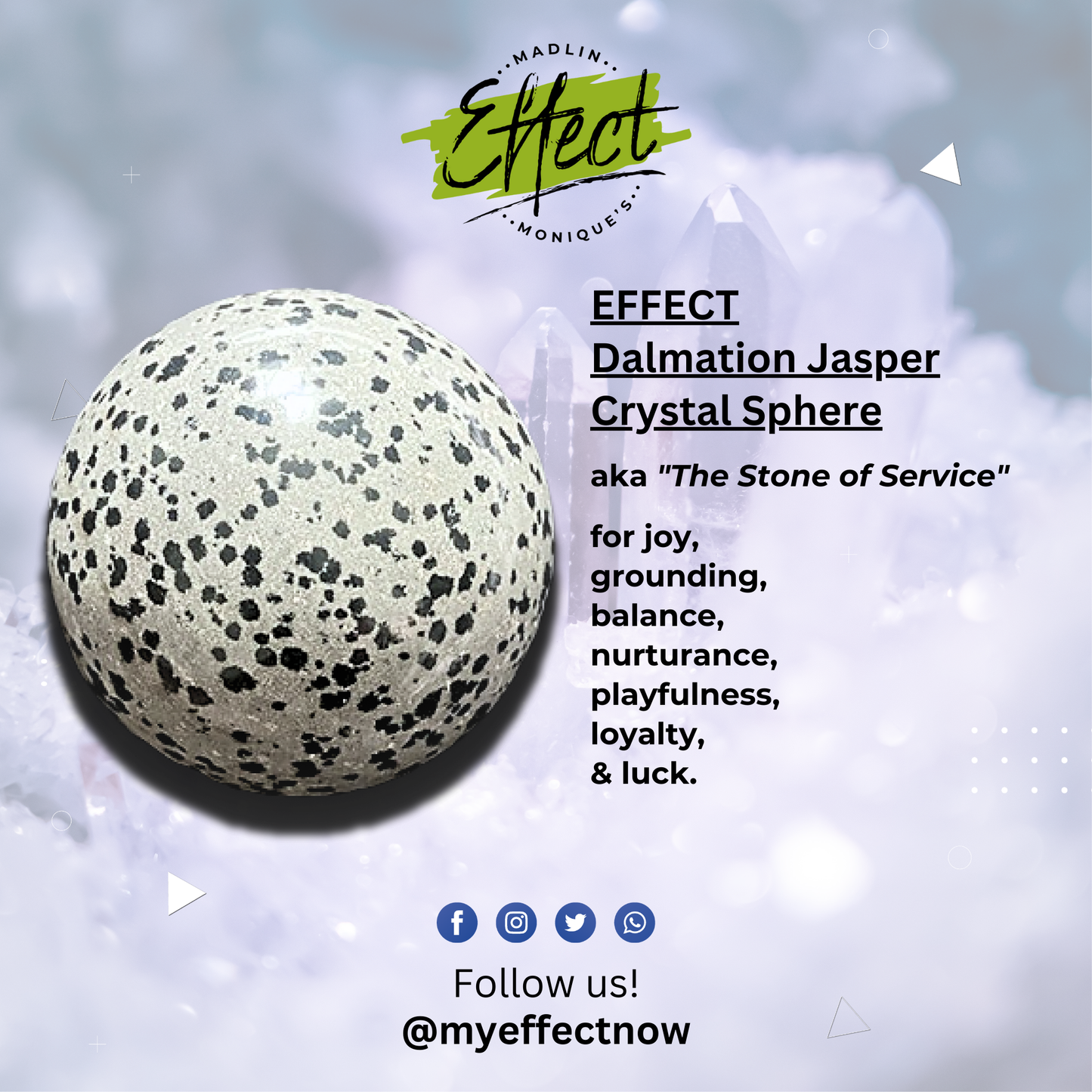 EFFECT Dalmation Jasper Crystal Sphere