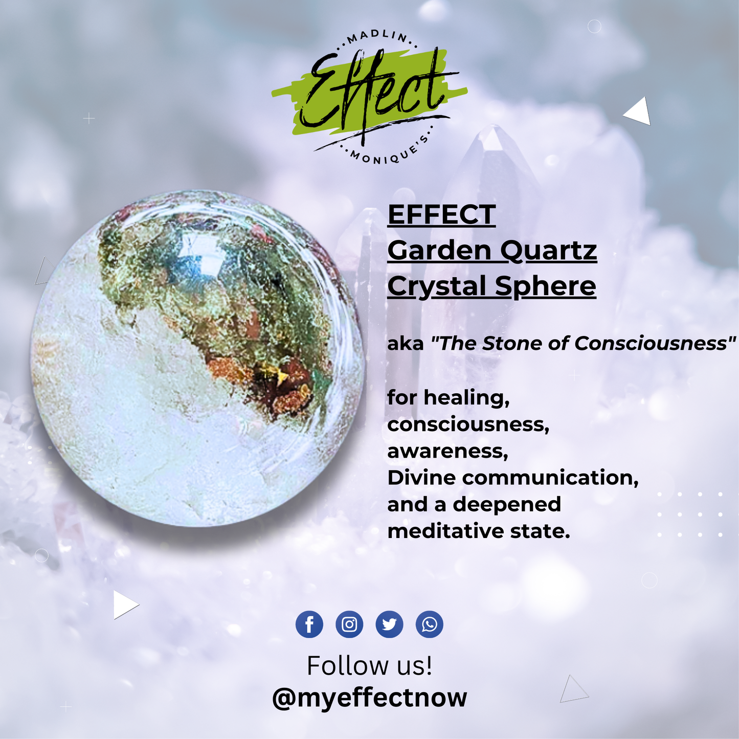 EFFECT Garden Quartz Crystal Sphere