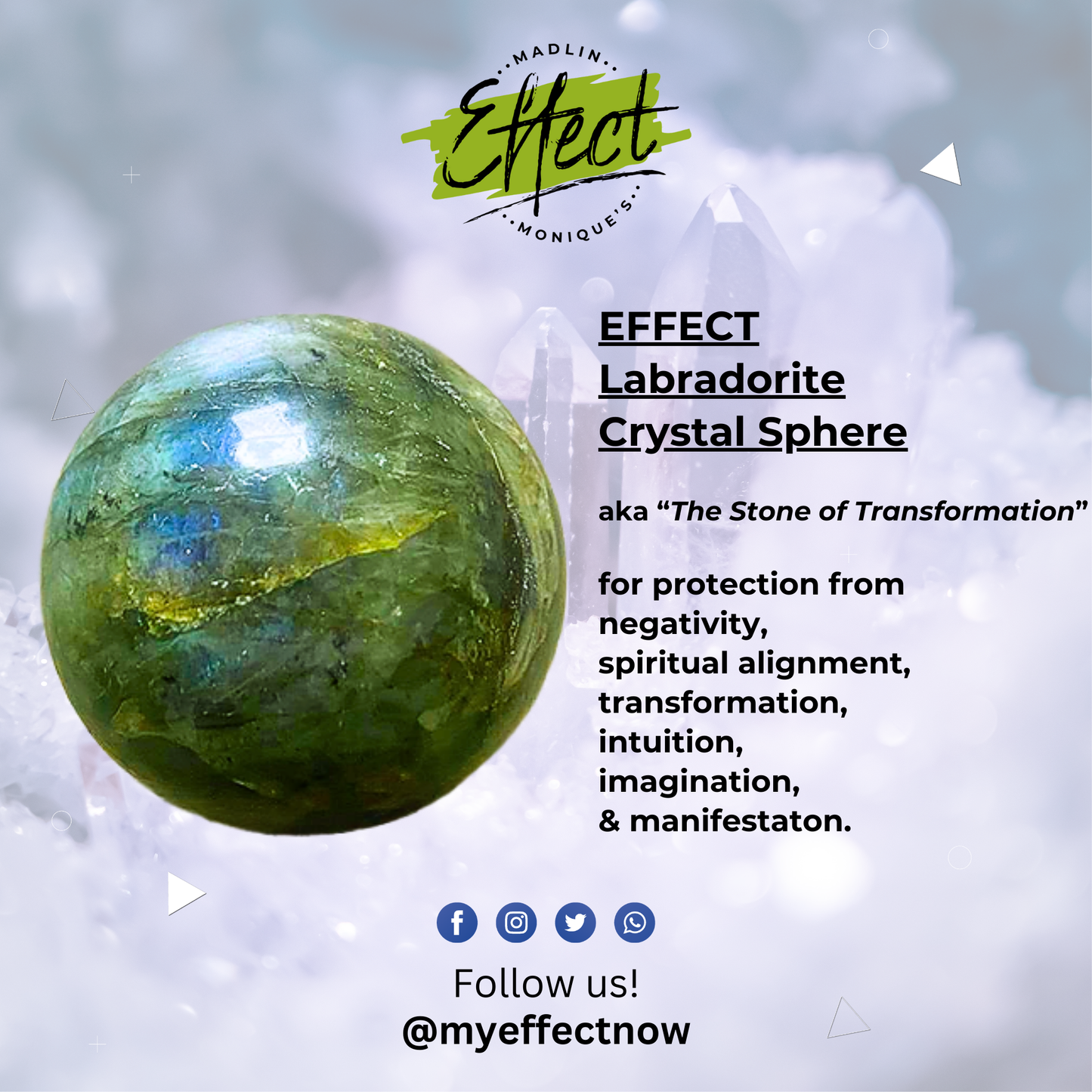 EFFECT Labradorite Crystal Sphere