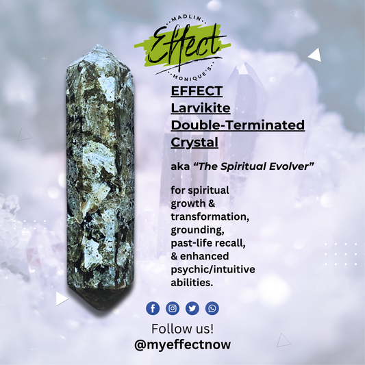 EFFECT Larvikite Double-Terminated Crystal | 4"